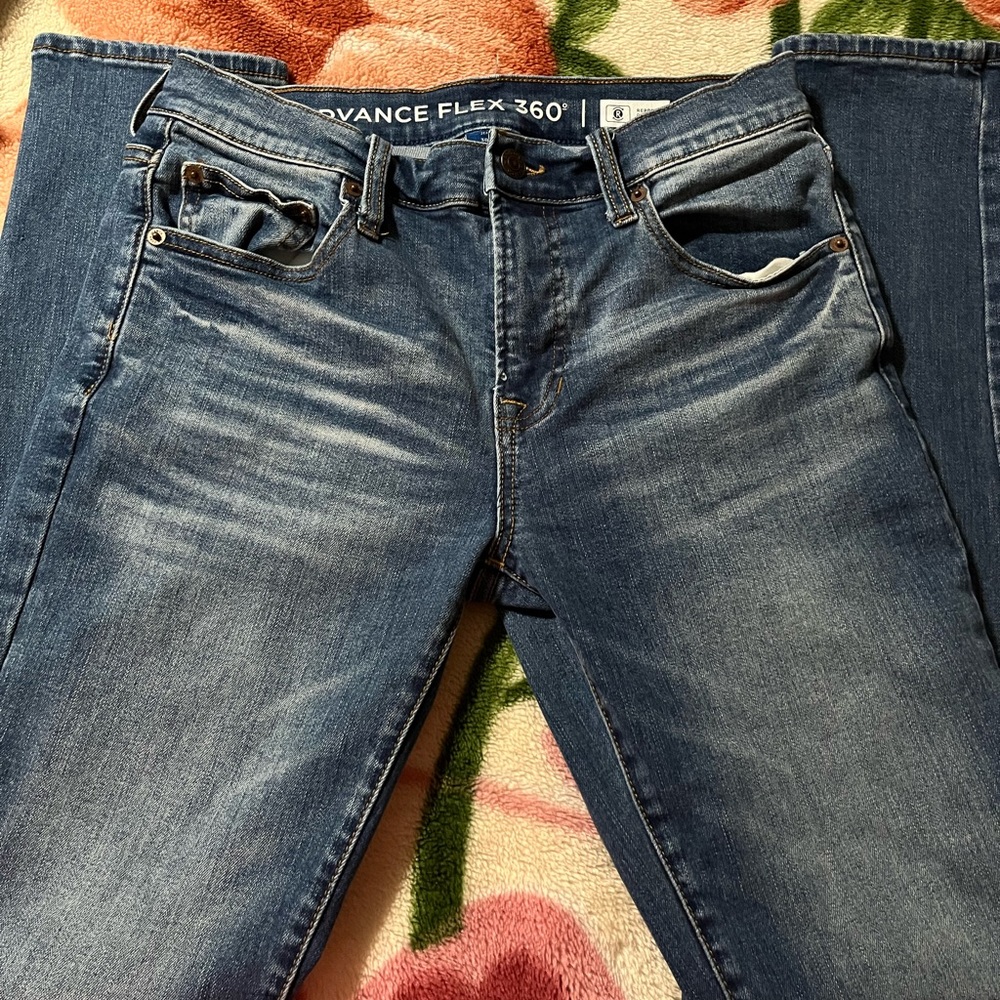 Arizona Jean Company Blue Skinny Jeans Distressed Look